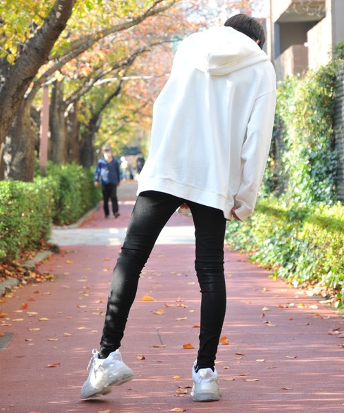 anown（アノン）の「オーバーサイジングハーフジップ裏毛パーカー【インフルエンサー 田舎系×anown 限定コラボ】（パーカー・メンズ・ホワイト/ブラック/モカ・M/L）」の17枚目の写真