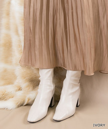 RANDA | ストレスフリー/ソフトストレッチデザインヒールミドルブーツ(ブーツ)