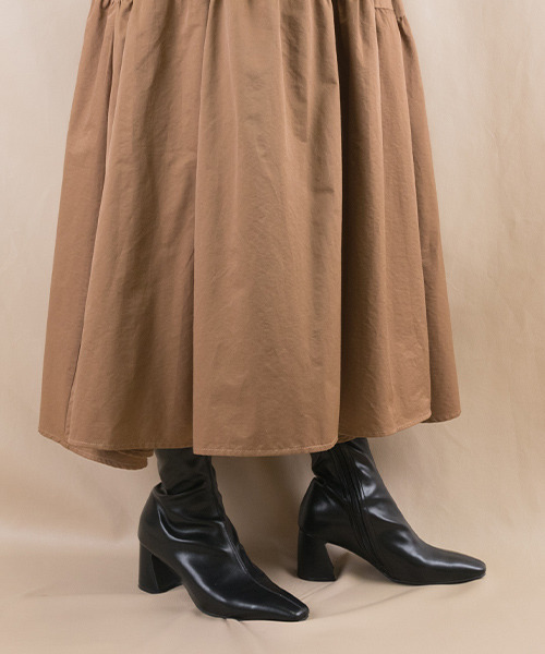 RANDA（ランダ）の「ストレスフリー/ソフトストレッチデザインヒールミドルブーツ（ブーツ・レディース・ベージュ/ブラック/アイボリー/ワイン・L/LL/M/S）」の7枚目の写真