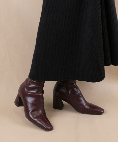 RANDA（ランダ）の「ストレスフリー/ソフトストレッチデザインヒールミドルブーツ（ブーツ・レディース・ベージュ/ブラック/アイボリー/ワイン・L/LL/M/S）」の11枚目の写真