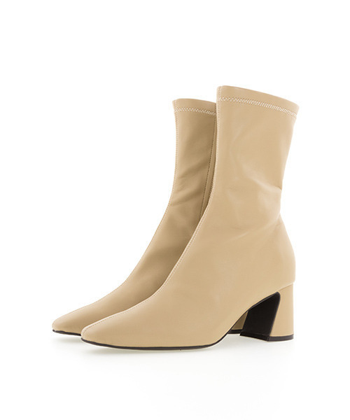 RANDA（ランダ）の「ストレスフリー/ソフトストレッチデザインヒールミドルブーツ（ブーツ・レディース・ベージュ/ブラック/アイボリー/ワイン・L/LL/M/S）」の20枚目の写真