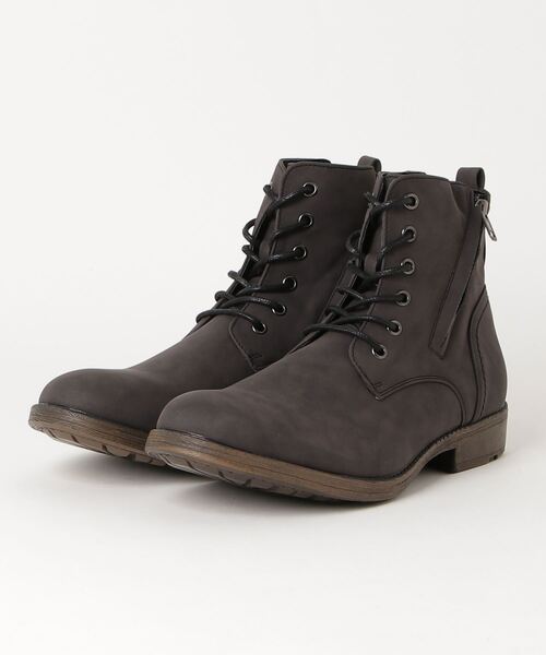 TopIsm（トップイズム）の「サイドZIPショートブーツ（ブーツ・メンズ・ブラック/ブラック系その他2/キャメル/ブラック系その他/ダークブラウン・26.5/27/25.5/26/28）」の4枚目の写真