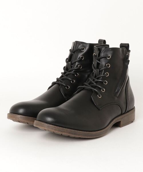 TopIsm（トップイズム）の「サイドZIPショートブーツ（ブーツ・メンズ・ブラック/ブラック系その他2/キャメル/ブラック系その他/ダークブラウン・26.5/27/25.5/26/28）」の2枚目の写真