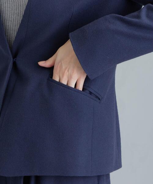 ノーカラージャケット ブラック　グリーンレーベルリラクシング ネイビー 楽天市場】UNITED ARROWS green label relaxing ノーカラー