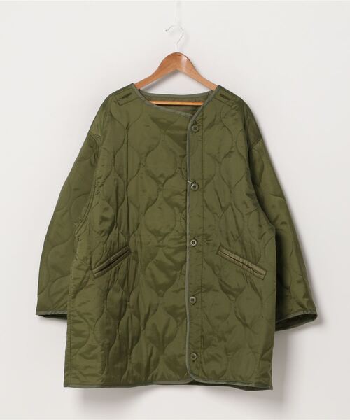 reca（レカ）の「ビッグシルエットキルティング コート（ダウンジャケット/コート・レディース・ブラック/ベージュ/カーキ・M）」の7枚目の写真