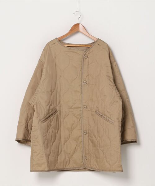 reca（レカ）の「ビッグシルエットキルティング コート（ダウンジャケット/コート・レディース・ブラック/ベージュ/カーキ・M）」の5枚目の写真