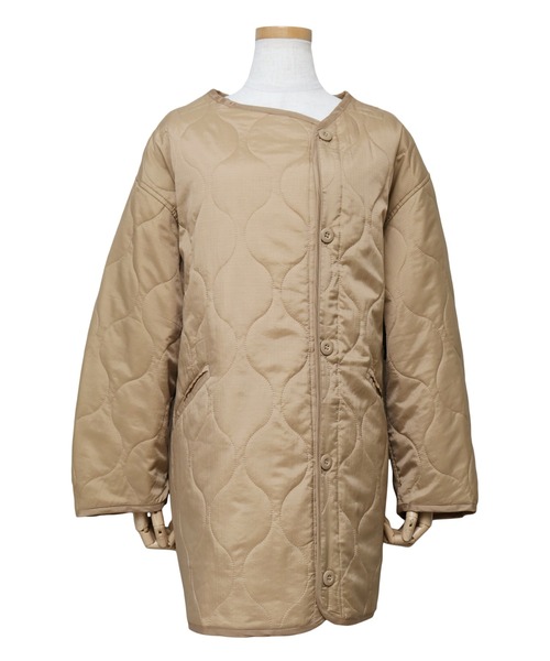 reca（レカ）の「ビッグシルエットキルティング コート（ダウンジャケット/コート・レディース・ブラック/ベージュ/カーキ・M）」の16枚目の写真