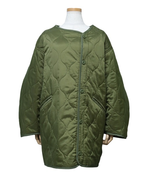 reca（レカ）の「ビッグシルエットキルティング コート（ダウンジャケット/コート・レディース・ブラック/ベージュ/カーキ・M）」の15枚目の写真