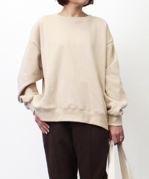 STYLEBLOCK(スタイルブロック)の「裏起毛バックフォトプリントプルオーバー(スウェット・レディース・ベージュ/ブラック/グレー・M)」の9枚目の写真