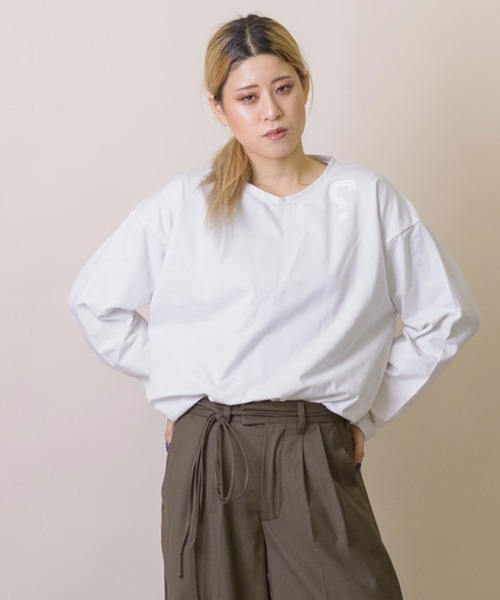 Questioning(クエスチョニング)の「【Questioning】アイコンTシャツ(Tシャツ/カットソー・メンズ・ブラック/オフホワイト・M/L)」の2枚目の写真