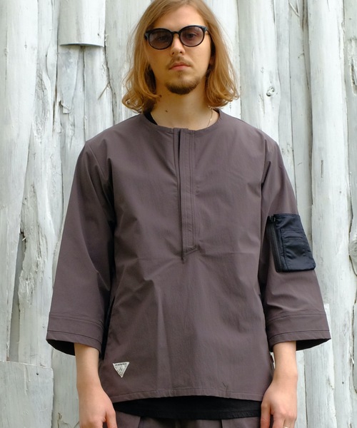 VIRGOwearworks(ヴァルゴウェアワークス)の「EDO the move top(ノーカラージャケット)」|チャコールグレー