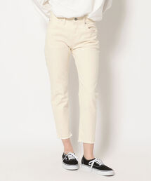 Munich（ミューニック）の「Munich（ミューニック）@クロップドテーパードホワイトデニムパンツ（デニムパンツ）」