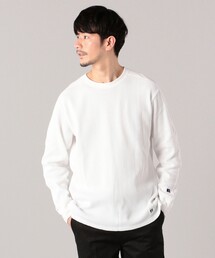 Russell Athletic | 【SHIPS別注】RUSSELL ATHLETIC: サーマル クルーネック Tシャツ (ロンT)(Tシャツ/カットソー)