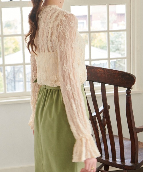 PURIL（ピュリル）の「【PURIL】スタンドカラー レース ボリュームスリーブ ブラウス（シャツ/ブラウス・レディース・ホワイト/ブラック/アイボリー・S/M）」の20枚目の写真