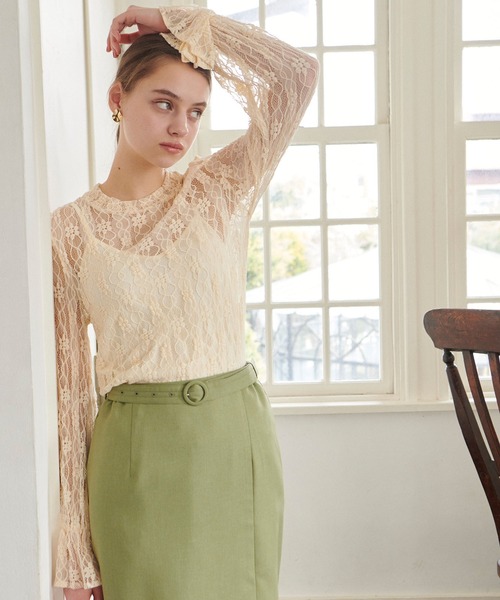 PURIL（ピュリル）の「【PURIL】スタンドカラー レース ボリュームスリーブ ブラウス（シャツ/ブラウス・レディース・ホワイト/ブラック/アイボリー・S/M）」の22枚目の写真