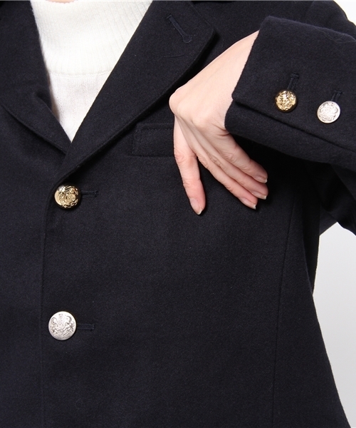 BEAMS BOY（ビームスボーイ）の「BEAMS BOY / フラノ 3ボタン ブレザー（テーラードジャケット・レディース・グレー/ネイビー・0/1）」の12枚目の写真