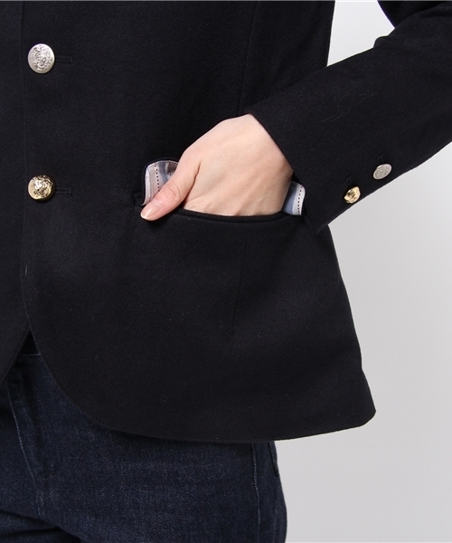 BEAMS BOY（ビームスボーイ）の「BEAMS BOY / フラノ 3ボタン ブレザー（テーラードジャケット・レディース・グレー/ネイビー・0/1）」の13枚目の写真