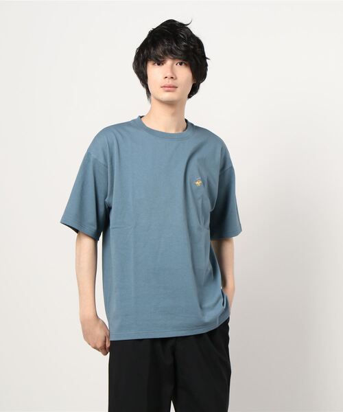 BEVERLY HILLS POLO CLUB（ビバリーヒルズポロクラブ）の「BEVERLY HILLS POLO CLUB/ビバリーヒルズポロクラブ ビッグシルエット ワンポイント ロゴ 刺繍 Tシャツ/無地T（Tシャツ/カットソー・メンズ・ホワイト/サックスブルー/ホワイト系その他/ブラック系その他/ブルー系その他/チャコール・M/L）」の7枚目の写真