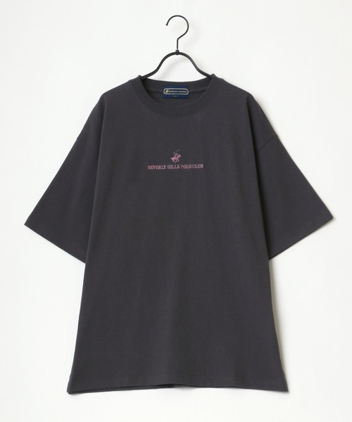 BEVERLY HILLS POLO CLUB（ビバリーヒルズポロクラブ）の「BEVERLY HILLS POLO CLUB/ビバリーヒルズポロクラブ ビッグシルエット ワンポイント ロゴ 刺繍 Tシャツ/無地T（Tシャツ/カットソー・メンズ・ホワイト/サックスブルー/ホワイト系その他/ブラック系その他/ブルー系その他/チャコール・M/L）」の11枚目の写真