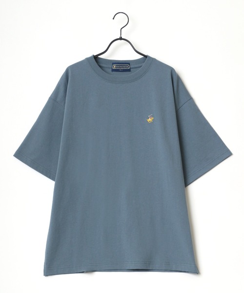 BEVERLY HILLS POLO CLUB（ビバリーヒルズポロクラブ）の「BEVERLY HILLS POLO CLUB/ビバリーヒルズポロクラブ ビッグシルエット ワンポイント ロゴ 刺繍 Tシャツ/無地T（Tシャツ/カットソー・メンズ・ホワイト/サックスブルー/ホワイト系その他/ブラック系その他/ブルー系その他/チャコール・M/L）」の13枚目の写真