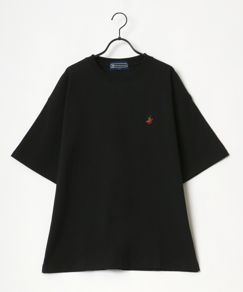 BEVERLY HILLS POLO CLUB（ビバリーヒルズポロクラブ）の「BEVERLY HILLS POLO CLUB/ビバリーヒルズポロクラブ ビッグシルエット ワンポイント ロゴ 刺繍 Tシャツ/無地T（Tシャツ/カットソー・メンズ・ホワイト/サックスブルー/ホワイト系その他/ブラック系その他/ブルー系その他/チャコール・M/L）」の10枚目の写真