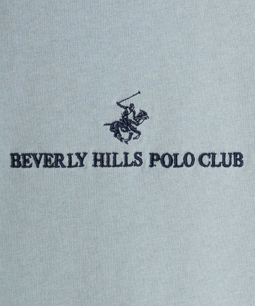 BEVERLY HILLS POLO CLUB（ビバリーヒルズポロクラブ）の「BEVERLY HILLS POLO CLUB/ビバリーヒルズポロクラブ ビッグシルエット ワンポイント ロゴ 刺繍 Tシャツ/無地T（Tシャツ/カットソー・メンズ・ホワイト/サックスブルー/ホワイト系その他/ブラック系その他/ブルー系その他/チャコール・M/L）」の21枚目の写真