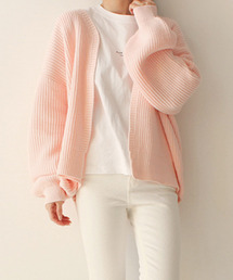 MODE ROBE | スプリングニットカーディガン　春カラー  ドロップショルダー カーディガン(カーディガン/ボレロ)
