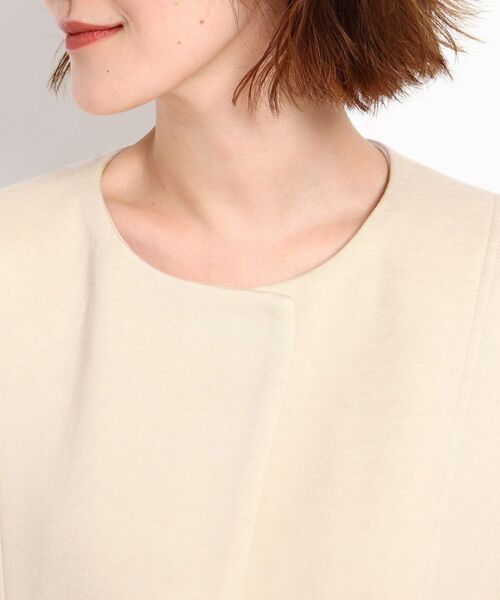 JET（ジェット）の「◆【ウォッシャブル】コットンダブルフェイスノーカラーコート（その他アウター・レディース・チャコールグレー/ライトベージュ/グレー系4・04）」の7枚目の写真