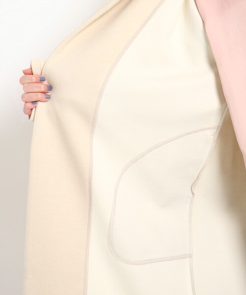 JET（ジェット）の「◆【ウォッシャブル】コットンダブルフェイスノーカラーコート（その他アウター・レディース・チャコールグレー/ライトベージュ/グレー系4・04）」の19枚目の写真