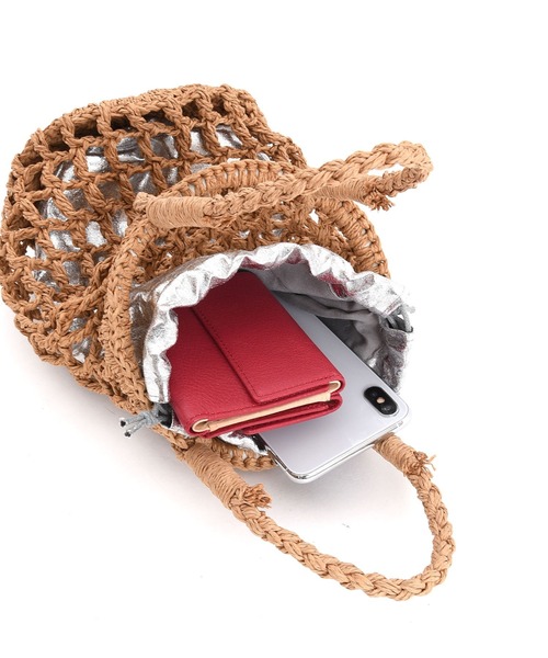 Laugoa（ラウゴア）の「ONT ペーパー ミニ かごバッグ（かごバッグ・レディース・ベージュ・9）」の10枚目の写真