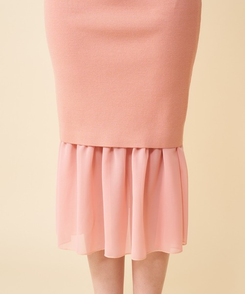 MIIA(ミーア)の「異素材ドッキングニットスカート(スカート・レディース・ブラック/ベージュ/ピンク・FREE)」の20枚目の写真