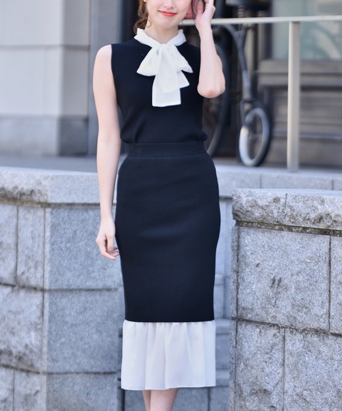 MIIA(ミーア)の「異素材ドッキングニットスカート(スカート・レディース・ブラック/ベージュ/ピンク・FREE)」の17枚目の写真