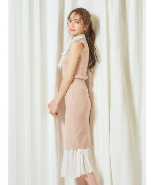 MIIA(ミーア)の「異素材ドッキングニットスカート(スカート・レディース・ブラック/ベージュ/ピンク・FREE)」の14枚目の写真