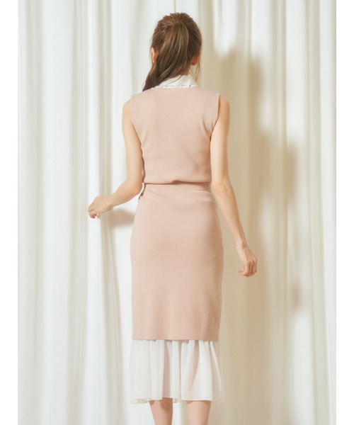 MIIA(ミーア)の「異素材ドッキングニットスカート(スカート・レディース・ブラック/ベージュ/ピンク・FREE)」の12枚目の写真