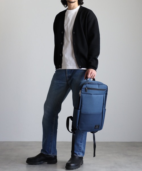 GUSCIO UOMO（グッシオ ウォーモ）の「【グッシオ ウォーモ】リュックサック バッグパック 撥水ナイロン オンオフ兼用（バックパック/リュック・メンズ・ブラック/グレー/ネイビー・FREE）」の19枚目の写真