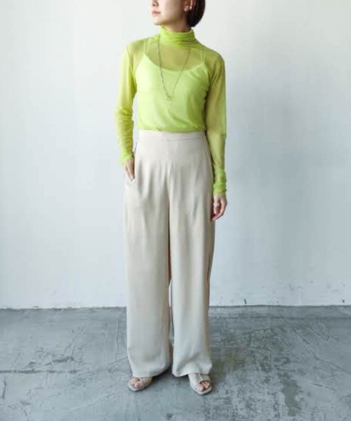 VACANCY（ヴァカンシー）の「シアーカラーインナー（Tシャツ/カットソー・レディース・ブラック/オレンジ/グリーン・FREE）」の17枚目の写真