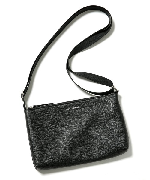 NANO universe（ナノユニバース）の「レザーサコッシュ（ボディバッグ/ウエストポーチ・メンズ・ブラック/ブラウン・FREE）」の2枚目の写真