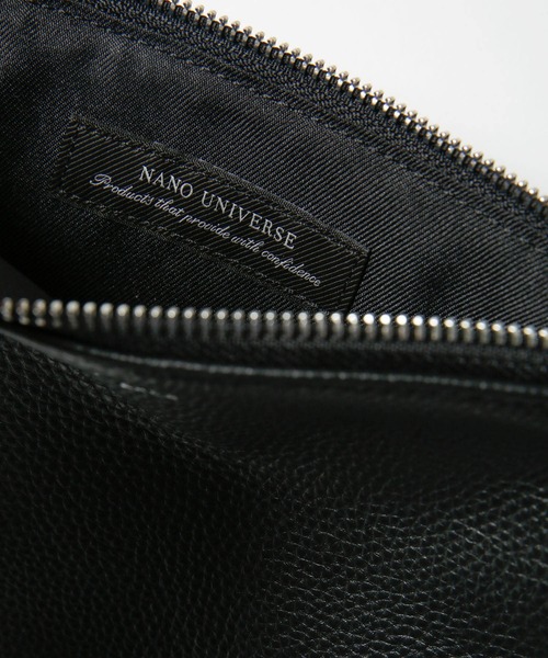 NANO universe（ナノユニバース）の「レザーサコッシュ（ボディバッグ/ウエストポーチ・メンズ・ブラック/ブラウン・FREE）」の7枚目の写真