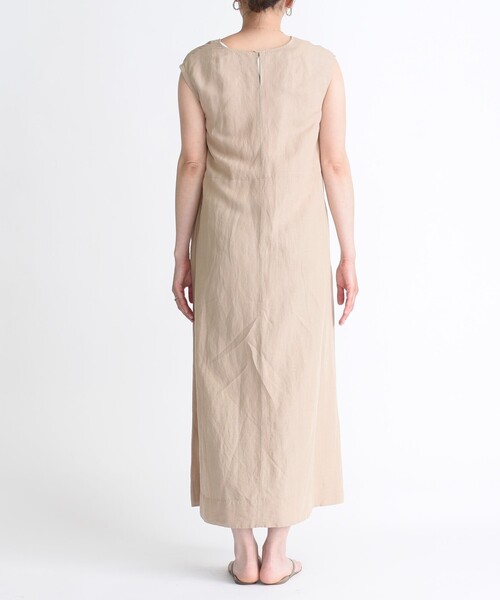 SHIPS any(シップス エニィ)の「SHIPS any:〈手洗い可能〉リネン ミックス マキシ ワンピース(ワンピース・レディース・ブラック/ベージュ/ライトグリーン・ONE SIZE)」の18枚目の写真