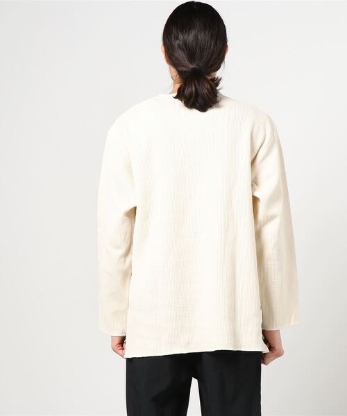 BALLAST ARK（バラストアーク）の「BALLAST ARK / バラストアーク：MEXICAN THERMAL PULLOVER：BA03-T003[AST]（Tシャツ/カットソー・メンズ・ホワイト/ブラウン・M/L）」の3枚目の写真