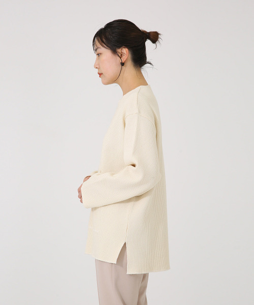 BALLAST ARK（バラストアーク）の「BALLAST ARK / バラストアーク：MEXICAN THERMAL PULLOVER：BA03-T003[AST]（Tシャツ/カットソー・メンズ・ホワイト/ブラウン・M/L）」の10枚目の写真