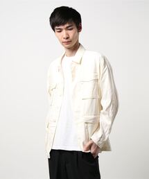 Burner | 【BURNER SELECT】綿麻ストレッチミリタリーシャツジャケット(ミリタリージャケット)