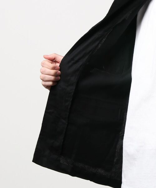 Burner(バーナー)の「【BURNER SELECT】綿麻ストレッチミリタリーシャツジャケット(ミリタリージャケット・メンズ・ベージュ/ネイビー/カーキ/ブラック/キナリ・L/M/XL)」の6枚目の写真