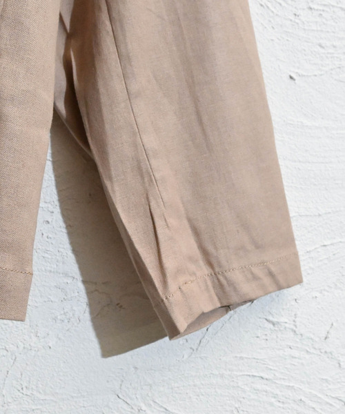 Burner(バーナー)の「【BURNER SELECT】綿麻ストレッチミリタリーシャツジャケット(ミリタリージャケット・メンズ・ベージュ/ネイビー/カーキ/ブラック/キナリ・L/M/XL)」の11枚目の写真