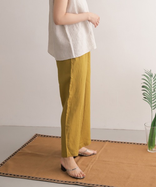 URBAN RESEARCH DOORS（アーバンリサーチドアーズ）の「リネンイージーパンツ（その他パンツ・レディース・スミクロ/グリーン/イエロー系その他/ベージュ・1）」の11枚目の写真