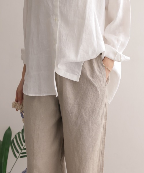URBAN RESEARCH DOORS（アーバンリサーチドアーズ）の「リネンイージーパンツ（その他パンツ・レディース・スミクロ/グリーン/イエロー系その他/ベージュ・1）」の21枚目の写真