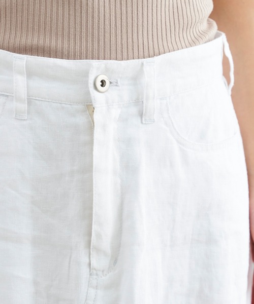 DouDou（ドゥドゥ）の「リネンリメイクスカート（スカート・レディース・ホワイト/ブラック・36/38）」の8枚目の写真