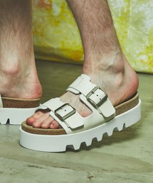 MAISON SPECIAL | 《ユニセックスアイテム》【SPECIAL SHOES FACTORY コラボ】東京産ダブルベルトコルクドッキング厚底スムースレザースポーツサンダル 【MAISON SPECIAL/メゾンスペシャル】(サンダル)