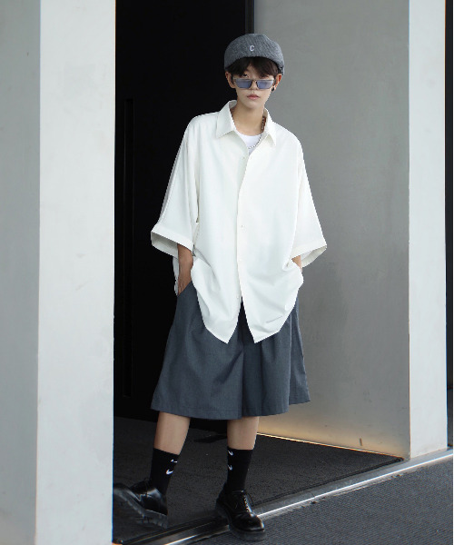 neos（ネオス）の「【neos -addictive design-】Big silhouette Dolman sleeve shirt（シャツ/ブラウス・メンズ・ブラック/ベージュ/オフホワイト・MEDIUM/LARGE）」の5枚目の写真