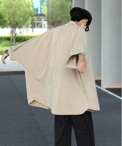 neos（ネオス）の「【neos -addictive design-】Big silhouette Dolman sleeve shirt（シャツ/ブラウス・メンズ・ブラック/ベージュ/オフホワイト・MEDIUM/LARGE）」の16枚目の写真